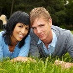 Couple in a park